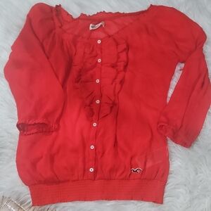 Hollister Ruffle Top SiZE M